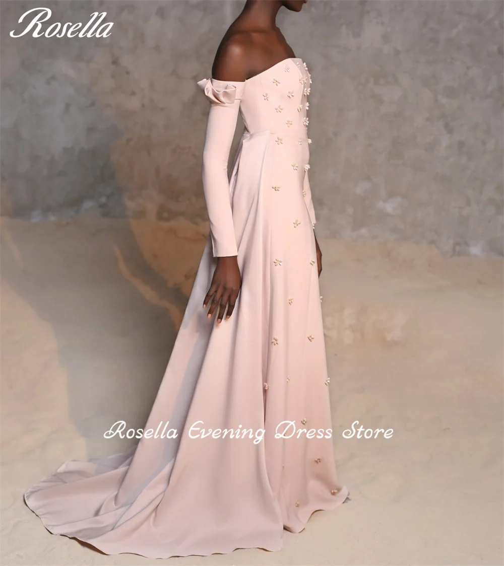 ROSELLA Strapless Evening Dresses with Crystal Floor Length A Line Formal Occasions Dress with Overskirt New 2024