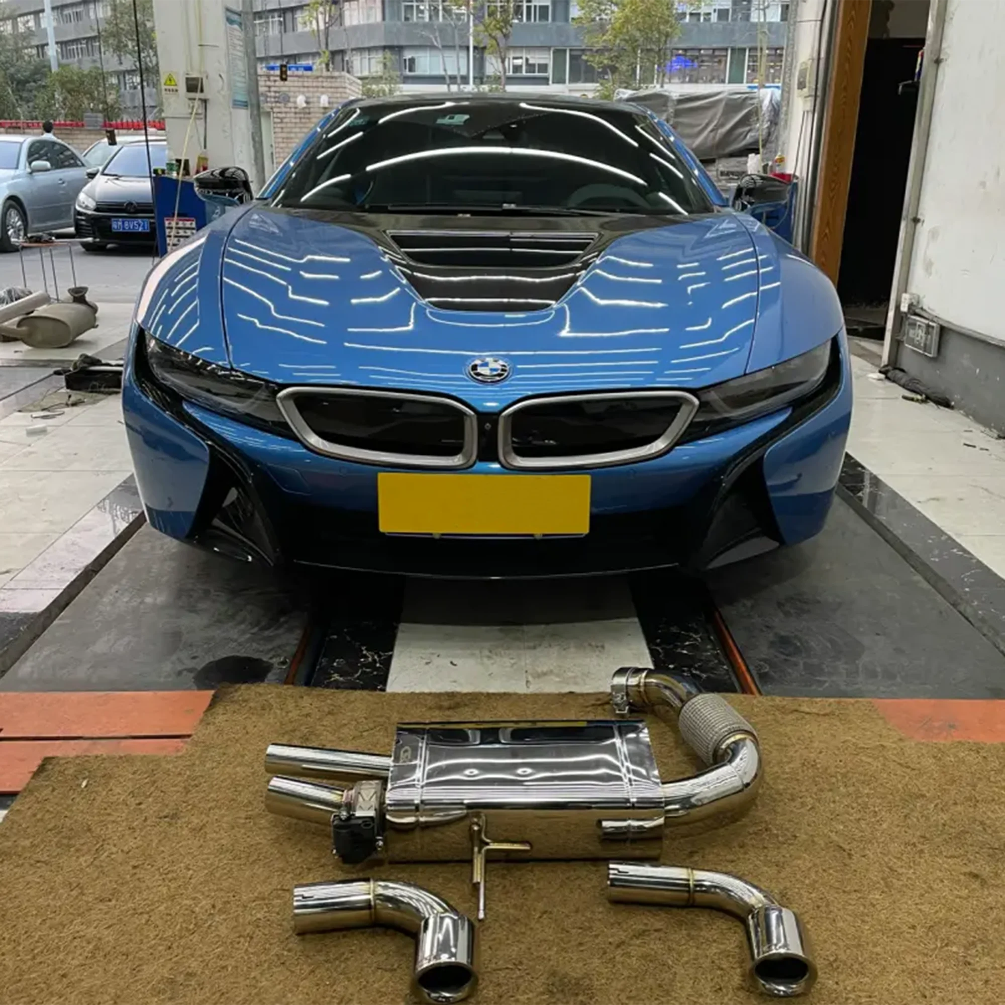 For BMW i8 1.5T Car Catback Exhaust System Pipe Taibosi Performance Titanium Electric Valve Remote Controller Car Muffler Cutout