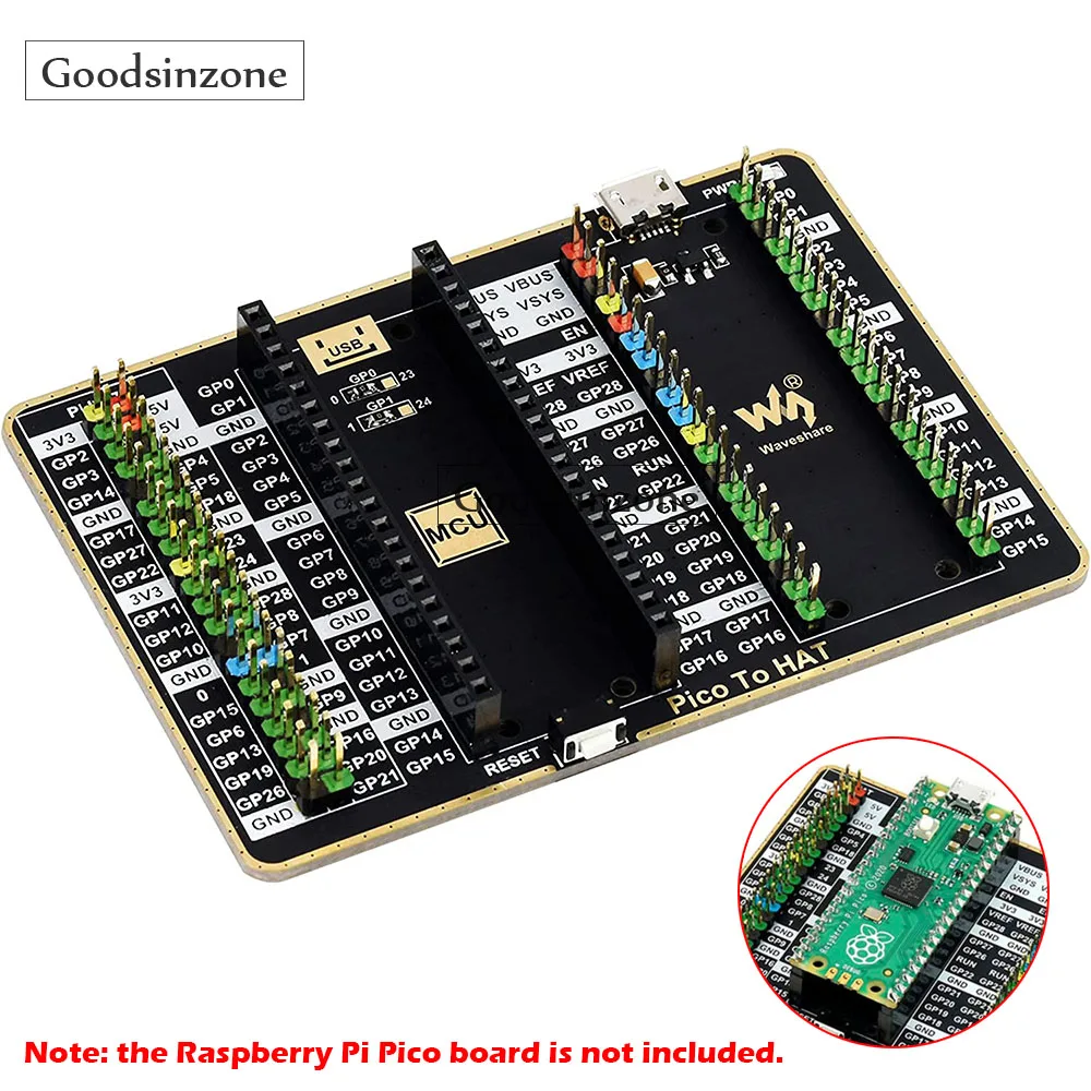 

Расширитель GPIO для Raspberry Pi Pico, со стандартным 40-контактным разъемом Raspberry Pi + Pico 2-х 20-контактный разъем, для шляп Raspberry Pi и Pico