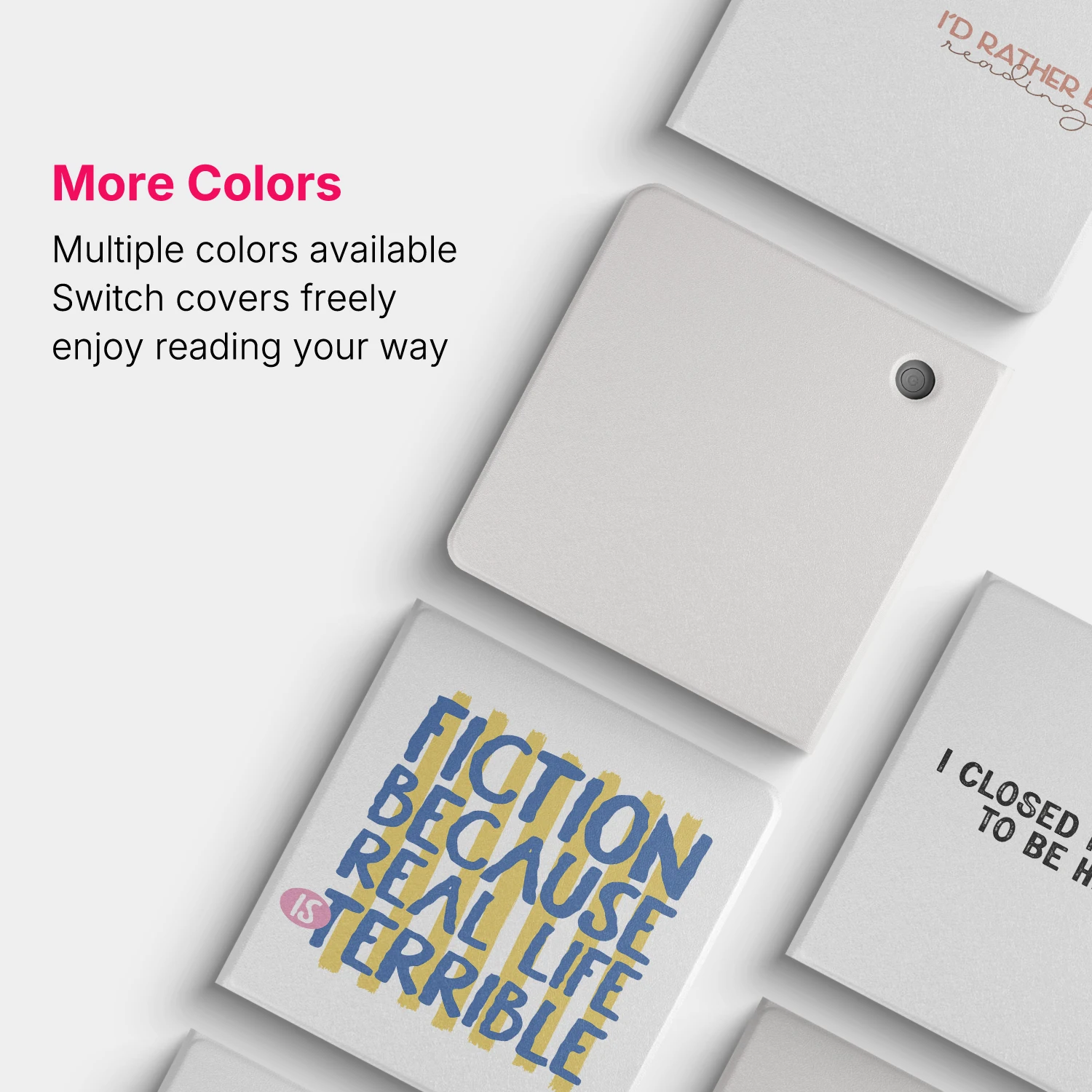 Murmole Cover for Kobo Libra Colour Libra2 Detachable Magnetic Case  Acrylic Clear Back Sleep Quotes
