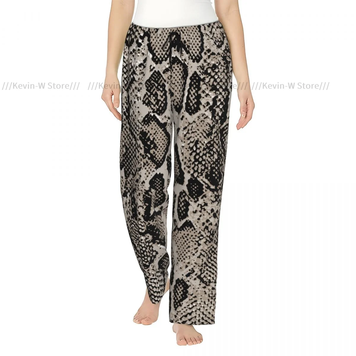 

Vintage Snake Skin Flannel Pajama Pants for Women Warm and Comfortable Sleepwear