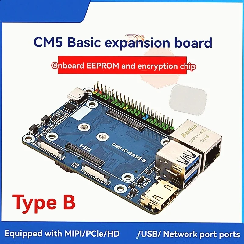 For Compute Module 5 CM5 Base Board (B) CM5-IO-BASE-B Expansion Board for Compute Module 5 Lite/EMMC-DTA9