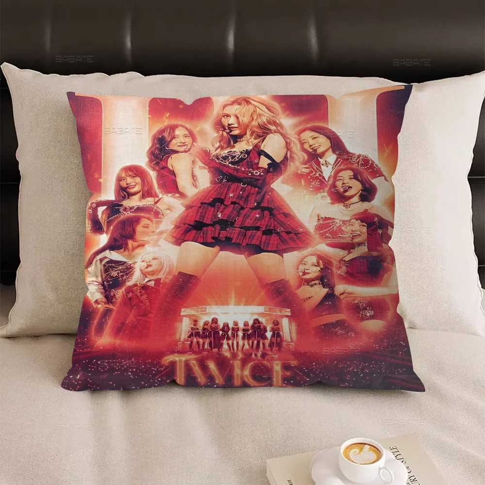 Canvas Painting Kpop T-twice Personalized Picture Text Home Decorative Pillows Household Gifts 45x45cm