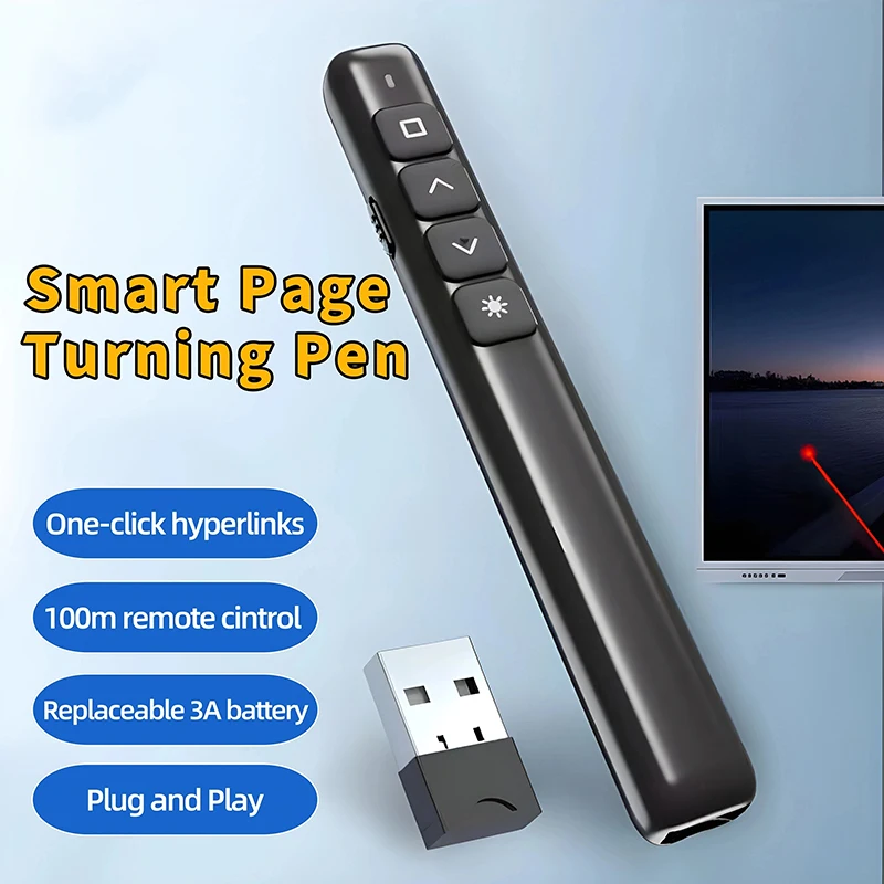 Powerpoint Pen Wireless Presentation Clicker Type C Rechagable Remote Control For Office Teaching Projector PPT Page Presenter