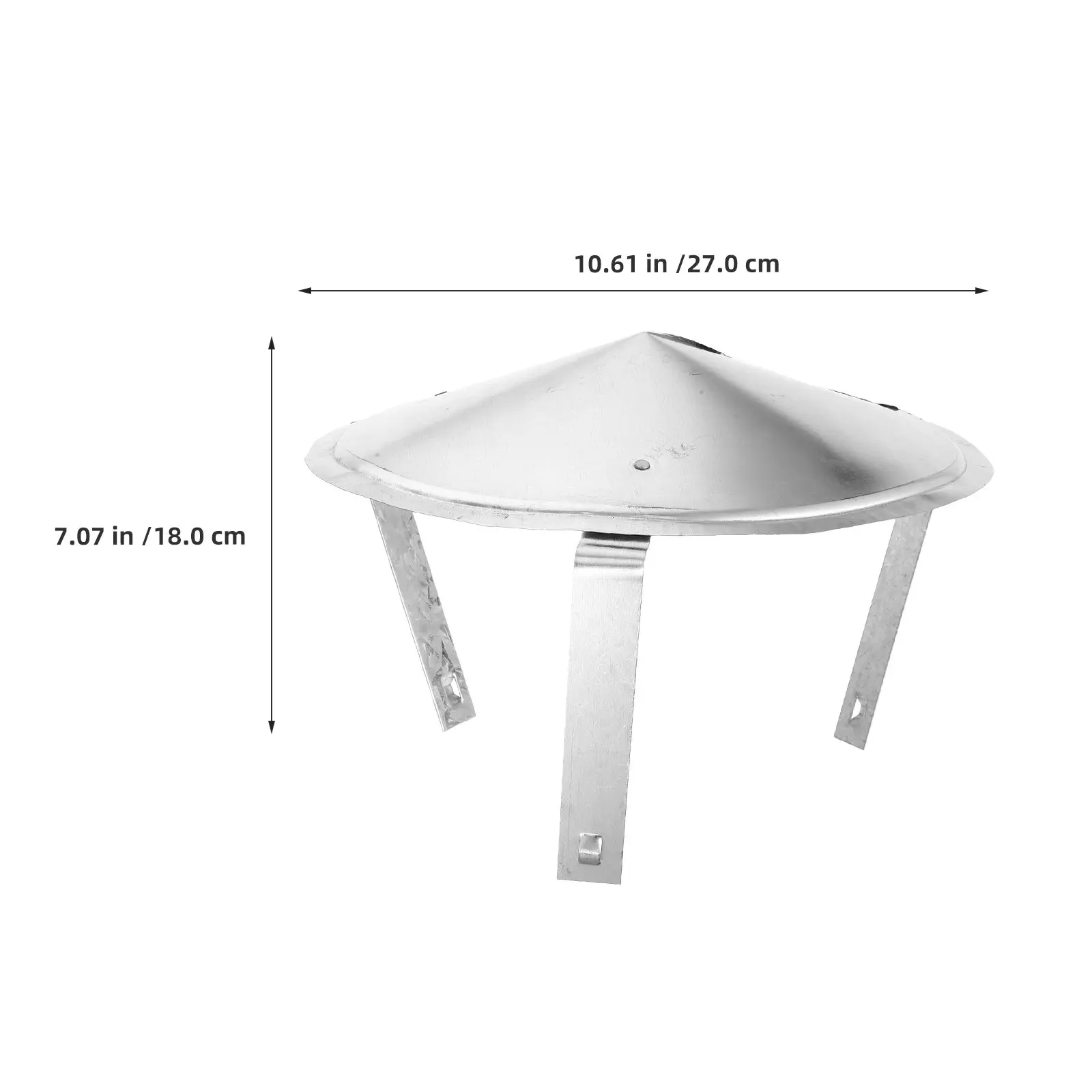 2Pcs Exterior Roof Vent Cover Metal Chimney Cap for Fireplace Furnace Flue Pipe Rain Wind Protection Outdoor Exhaust Vent Cap - view 6