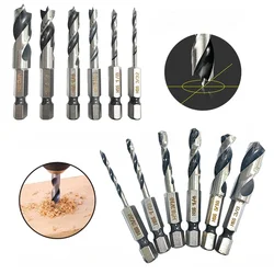 6Pcs Stubby Drill Bits Set For Metal 1/4 Inch Quick Change Hex Shank Twist Drill Bit Short Length HSS Drill Bits