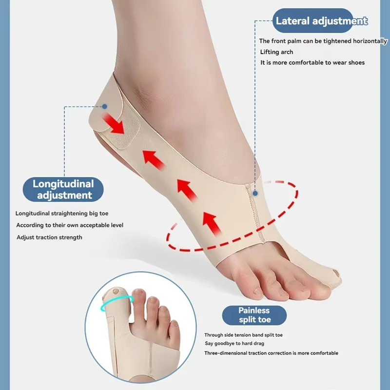 1 Pair Toe Separators Adjust The Tension Foot Cover Thumb Outward Rotation Big Toe Correction Cover Wear Shoes ToeThumb Cover