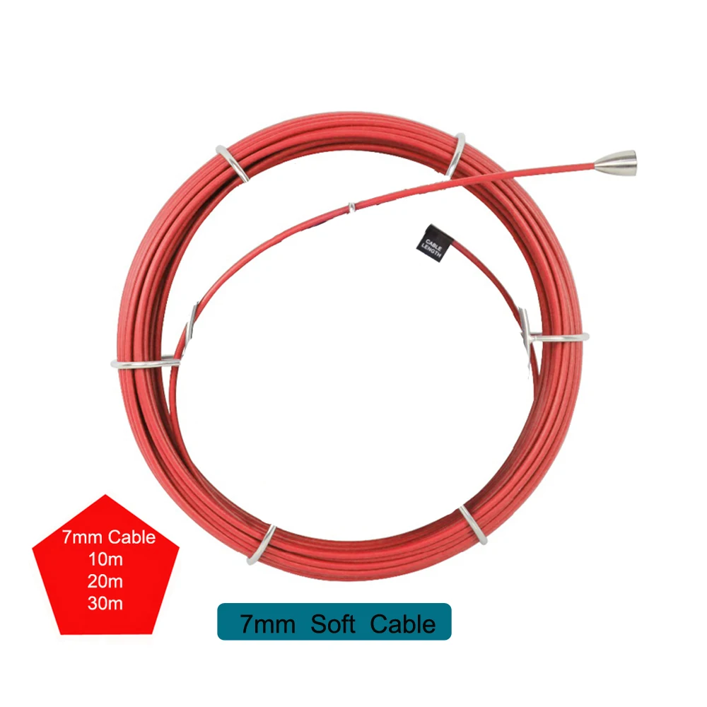 Type C 7mm Rigid Fiberglasses Cable With Connector For Syanapan and VEVOR Brand Pipe Inspection Snake Camera