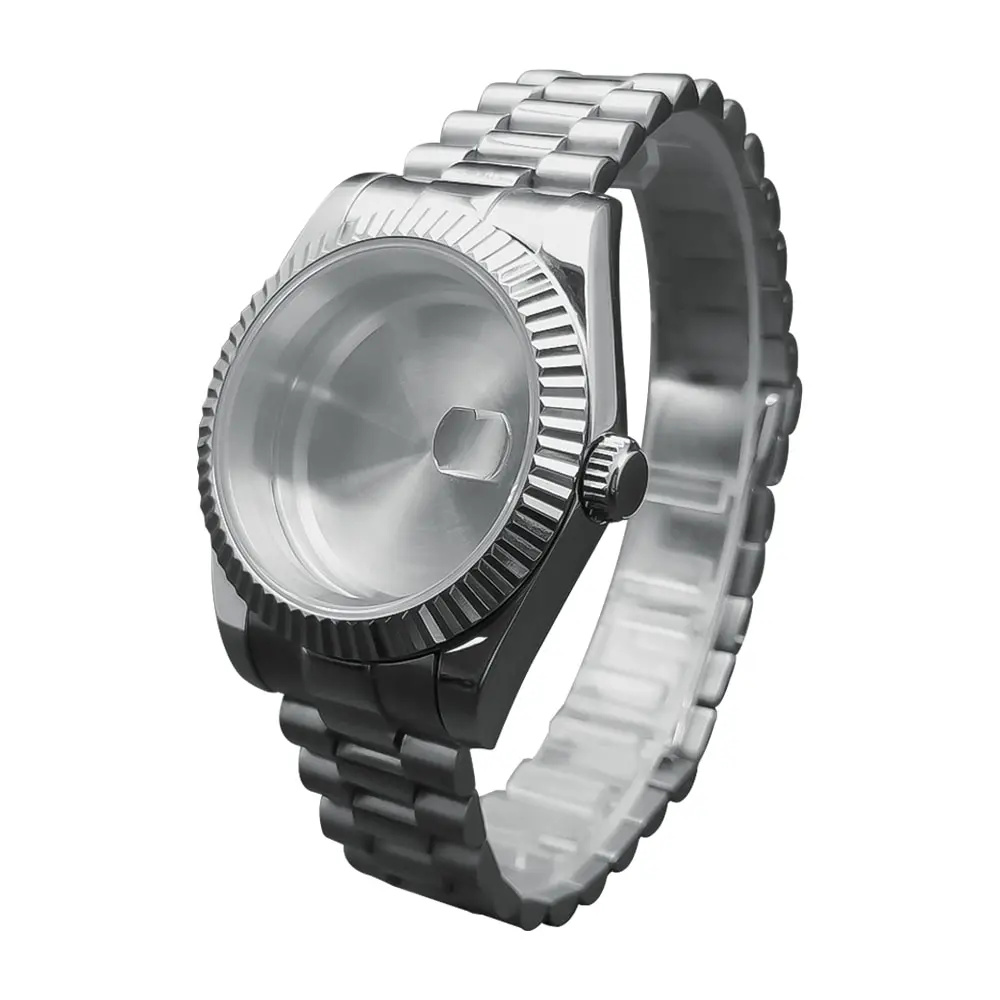 NEITON 36MM/39MM etui na zegarek pasuje do NH34/35/36 ETA2824 2836 mechanizm Sapphire 100m wodoodporny pasek na bransoletkę prezydencką