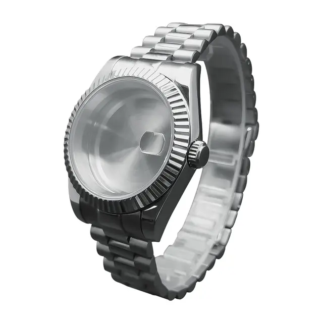 NEITON 36MM/39MM etui na zegarek pasuje do NH34/35/36 ETA2824 2836 mechanizm Sapphire 100m wodoodporny pasek na bransoletkę prezydencką