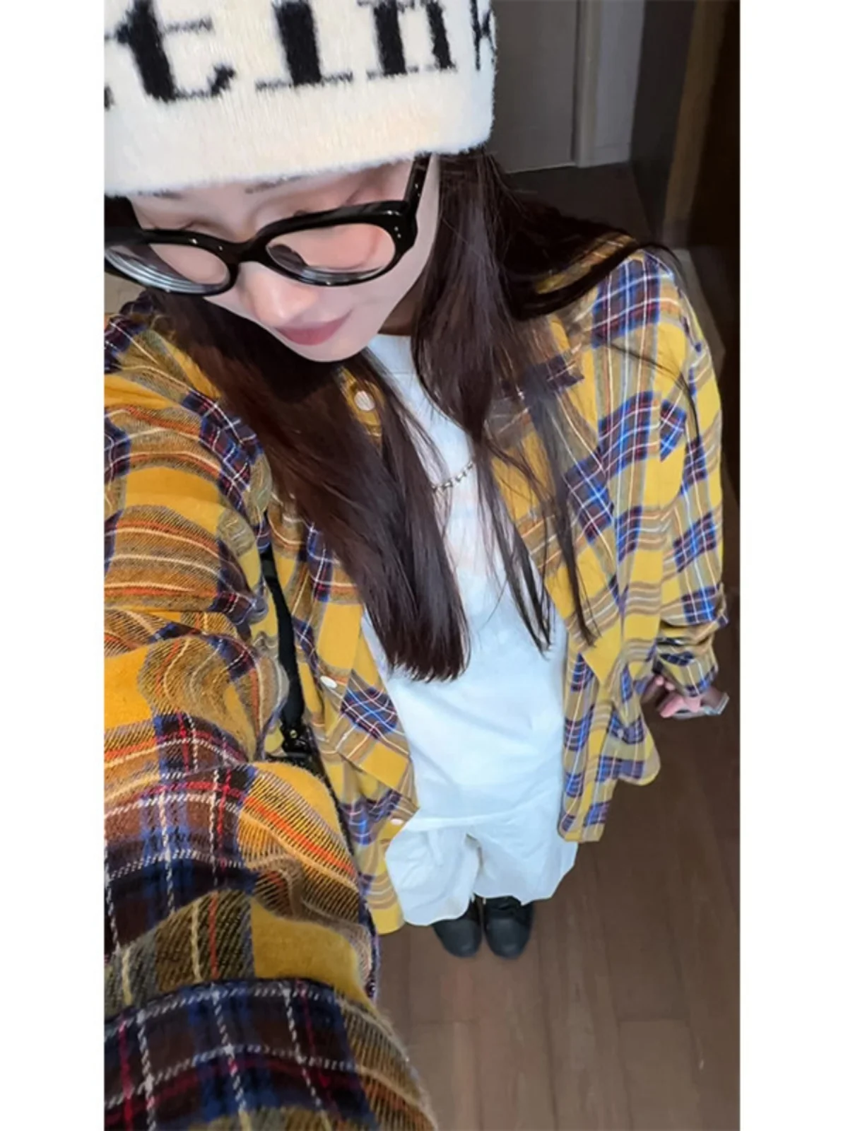 

American High Street Plaid Shirt Men's Spring Autumn Handsome High-End Grid Coat Trendy Lazy Style Shirt Jacket