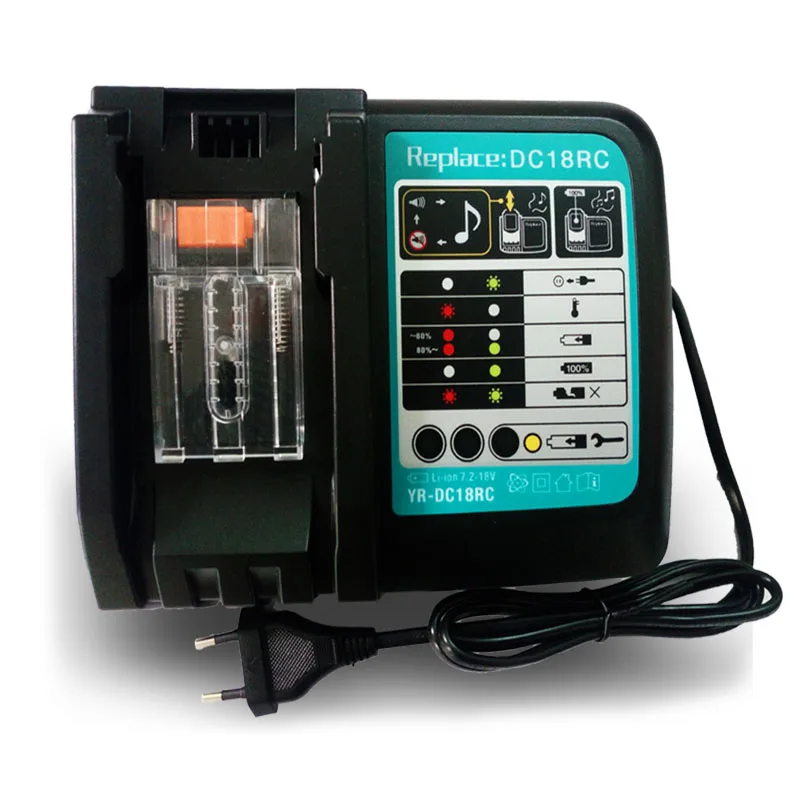 

Зарядное устройство 14,4 В, 18 В, 3 А для литий-ионного аккумулятора Makita BL1415 BL1430 BL1815 BL1830 BL1840 BL1850 BL1860, замена DC18RC DC18RF