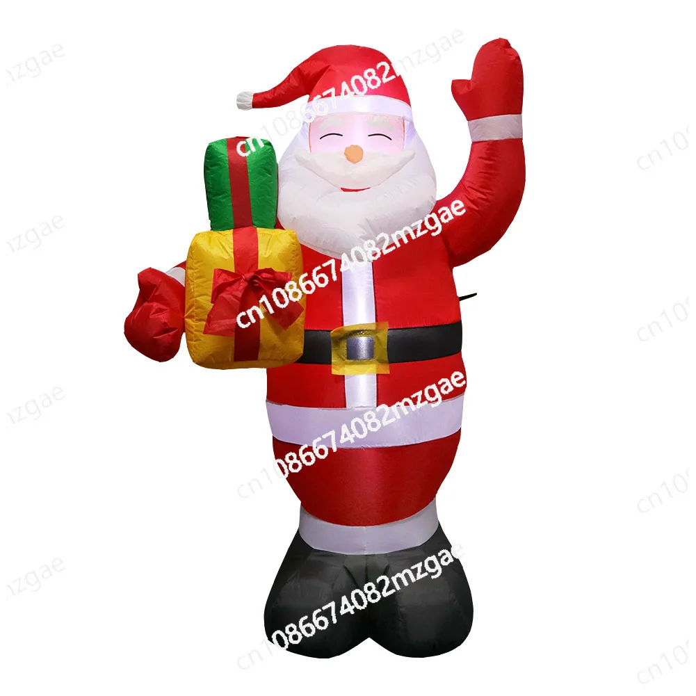 Christmas Decorations, Lights, Inflatable Event Venue Layout Props 1.5m Inflatable Gift Package Santa Inflatable