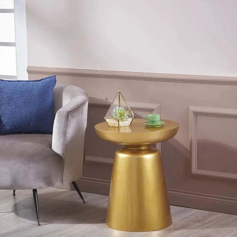 Nordic Side Table Sofa End Desk Living Room Corner Cabinet Creative Nightstand Round Coffee Table