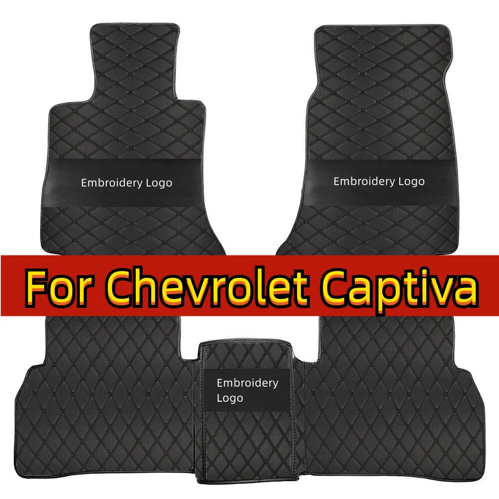 Car Mats Floor For Chevrolet Captiva CN202S 2022 2023 7 Seater Waterproof Leather Car Mats Full Set Alfombrillas Car Accessories