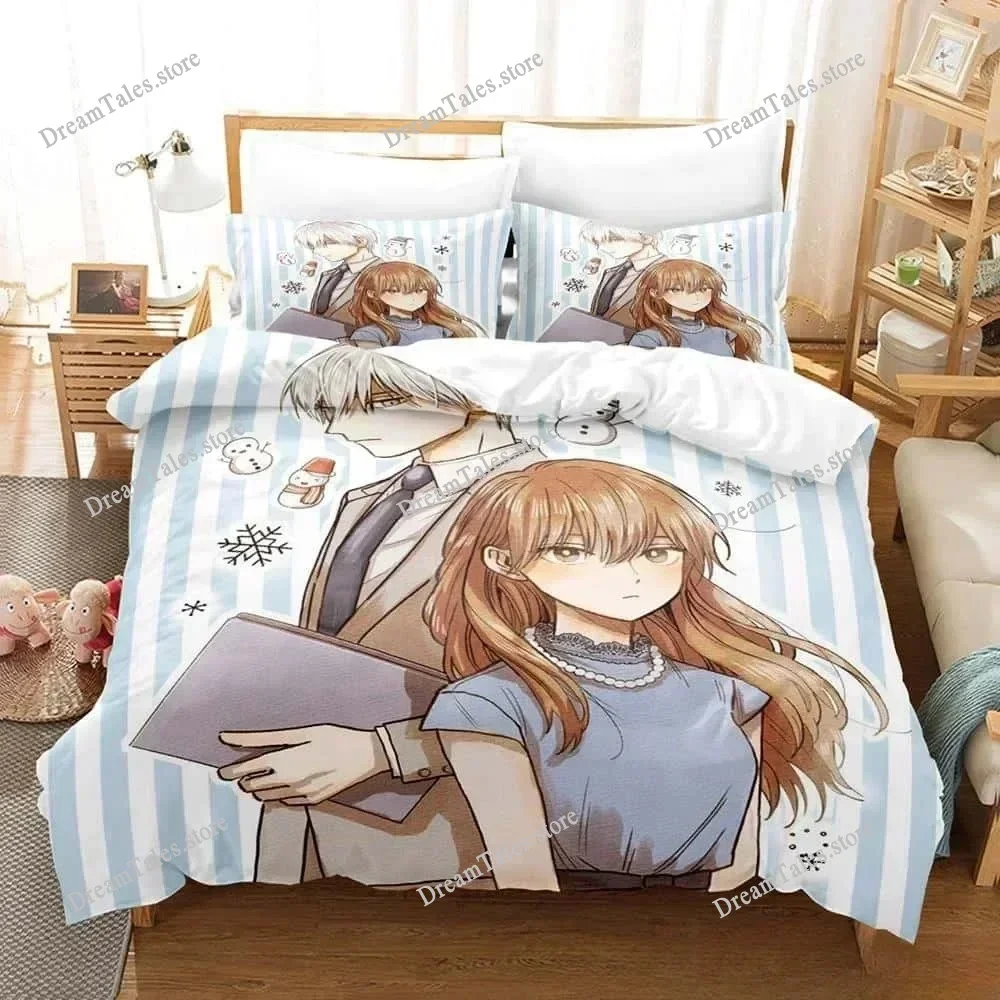 The Ice Guy and His Cool Female Colleague Style Duvet Cover Pillow Case Bedding Set Quilt Cover Double Bed Home Textile