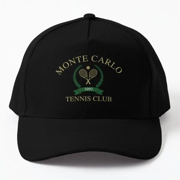 Monte Carlo Tennis Club  Baseball Cap Hat Outdoor Snapback Mens Sun Fish Black Boys Bonnet  Solid Color Spring  Women Czapka