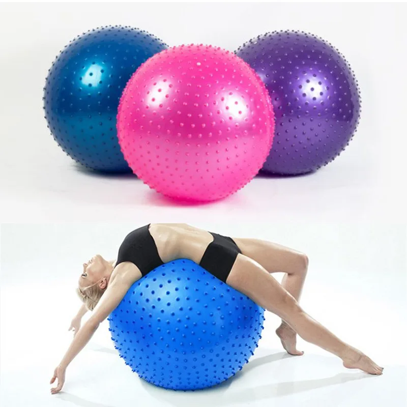 45CM Point Massage Ball Yoga Ball with Pump Hedgehog Fitness Balls Fitball Pilates Balance Training Sport GYM