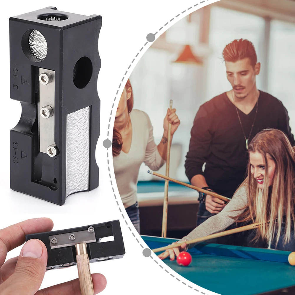 

9 in 1 Billiards Cue Tip Corrector Tool Multifunctional Billiard Grinder Billiards Cue Repair Tool Arc Polisher Rod Repair Tool