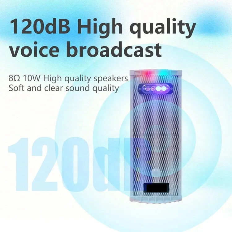 في الهواء الطلق IP65 PIR كاشف حركة بالأشعة تحت الحمراء 120dB مشغل الصوت ضوء إحترافي بالطاقة الشمسية 433MHz نظام إنذار صفارة الإنذار بطارية معدنية تعمل #3