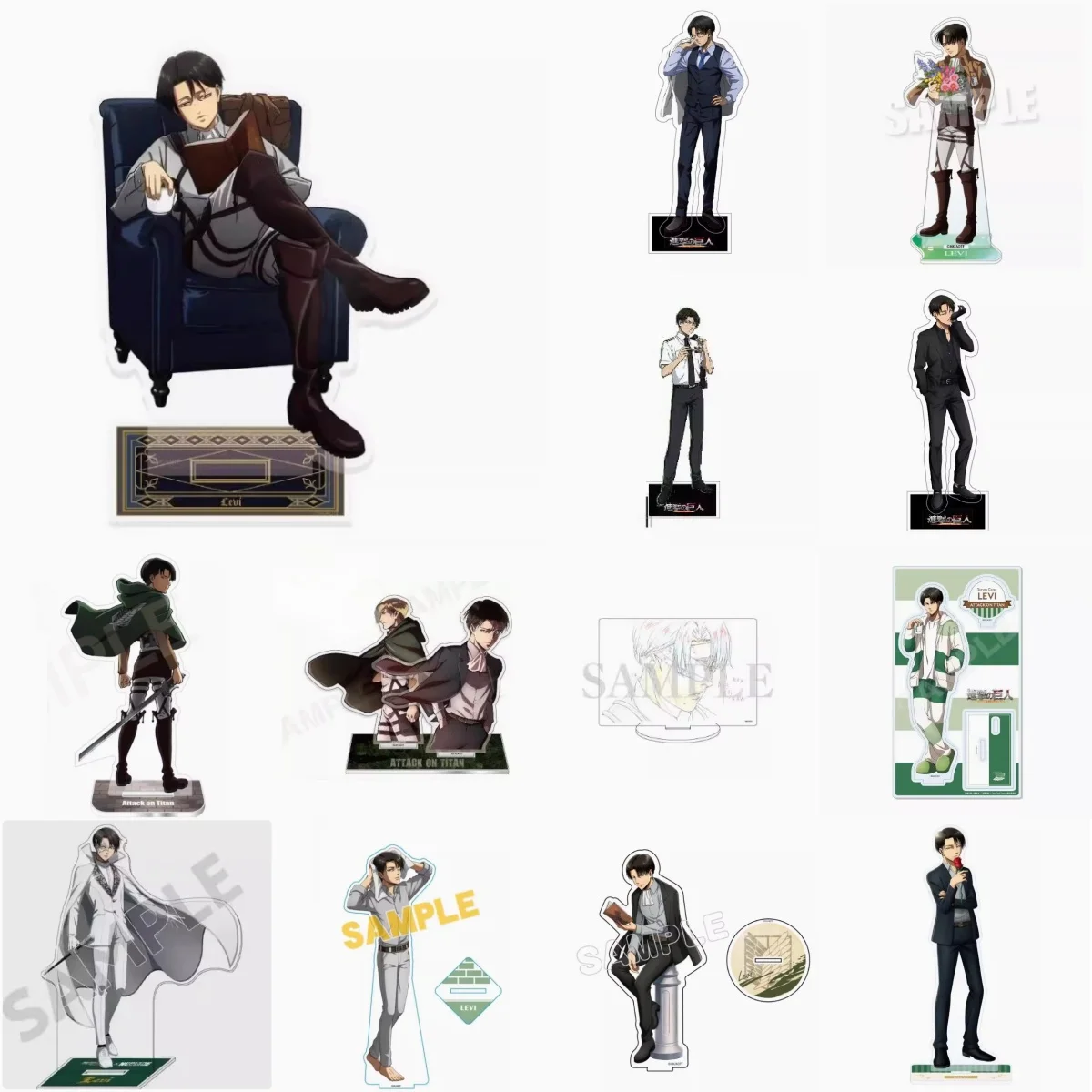 41 Estilos de Figuras de Acrílico de Levi Ackerman, Muñeco de Anime, Modelo de Figura de Levi Ackerman, Placa Decorativa, Juguete de Cosplay para Regalo