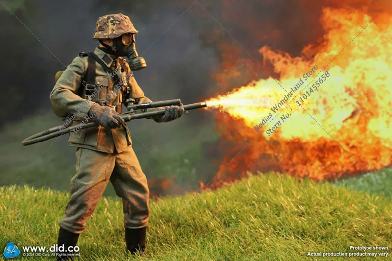 In Stock DID D80177 1/6 Scale Collectible Guard Flag Team Division Flammenwerfer Solider Action Figure Full Set Model Toys