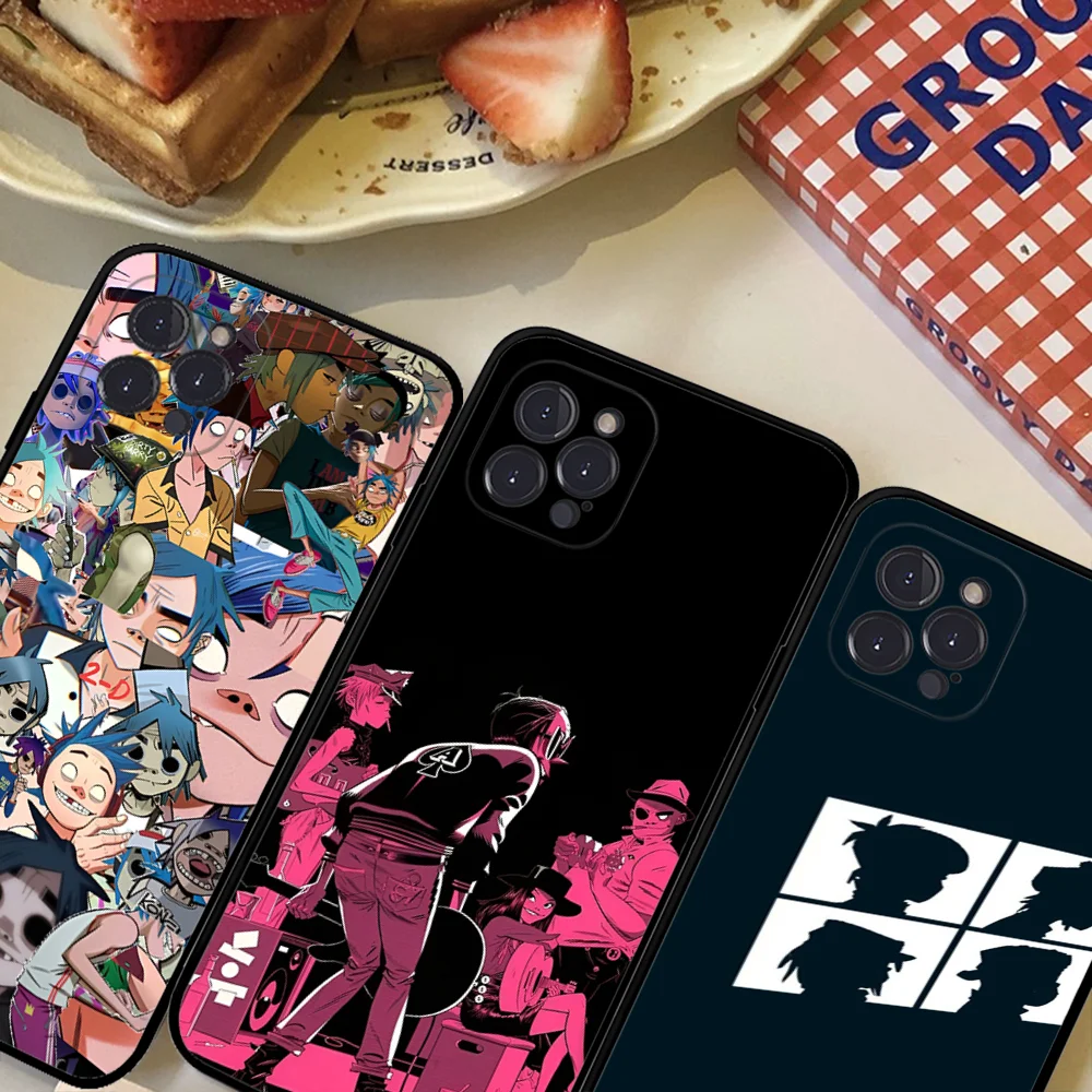 Retro Music Gorillaz   Phone Case For iPhone 15 14 11 12 13 Mini Pro XS Max Cover 6 7 8 Plus X XR SE 2020 Funda Shell