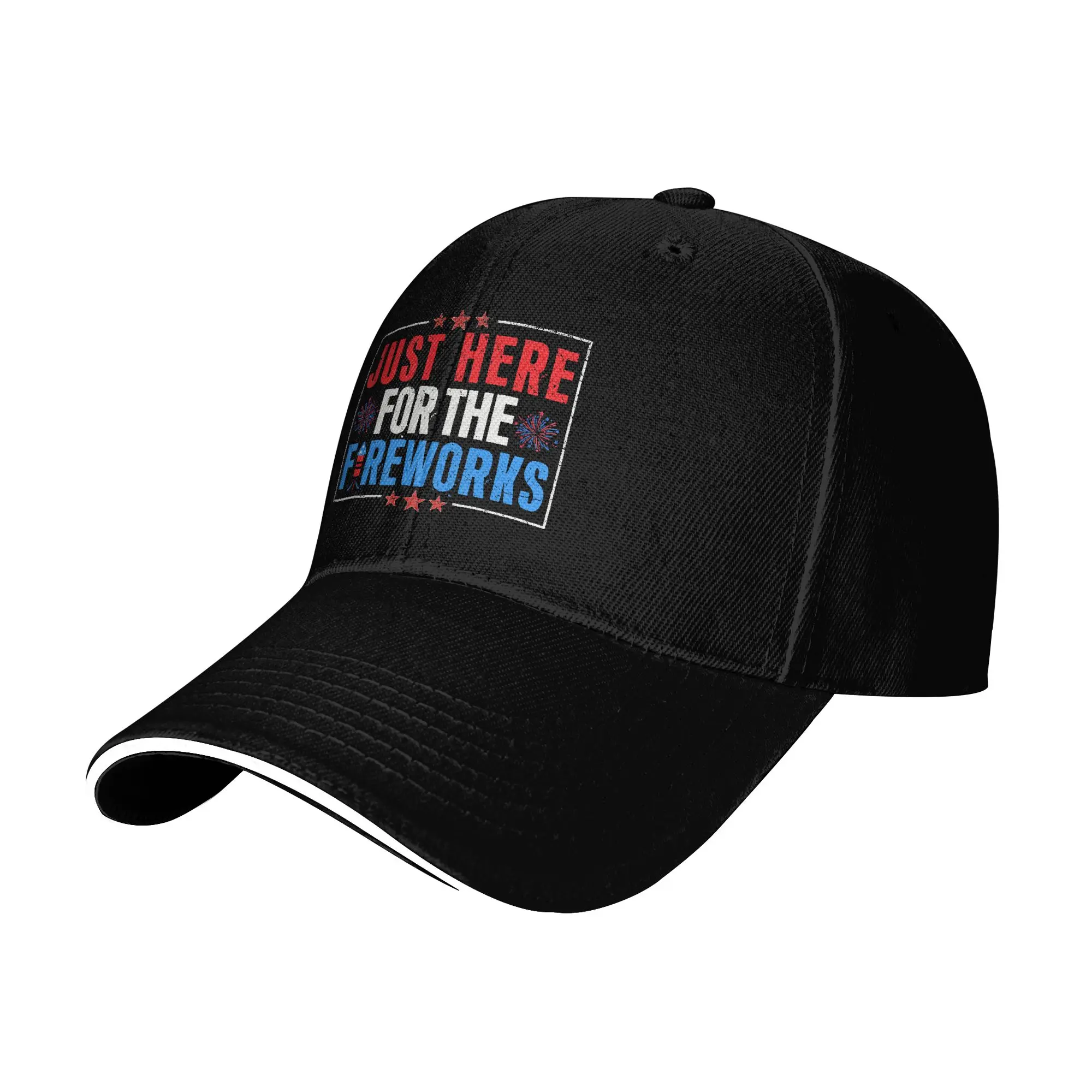 Just Here For 4th Of July Sun Baseball Cap  Summer y2k Cute Hip Hop Hats For Unisex Outdoor Sport Snapback Cap