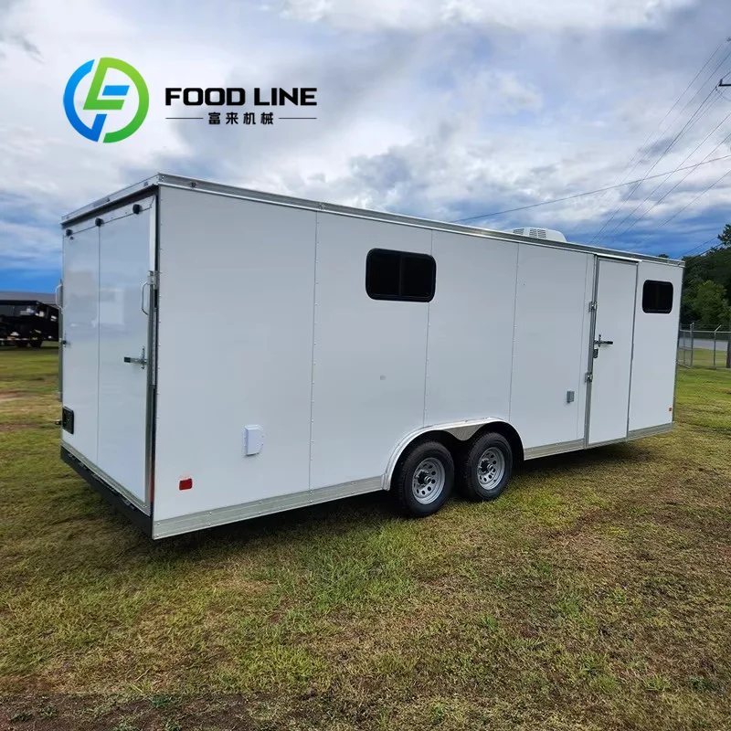 Office Trailer Mobile Unit Commercial Use Finished Interior Wall Ceiling Board System Parking Lot Sales Office Factory Price