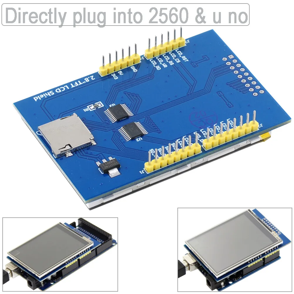 � ​ ​ ​ ​ ​ ​ 2,8" TFT LCD Display-Modul 5V/3,3V ILI9341 Resistiver Touchscreen 320x240 8-Bit-Parallelschnittstelle mit SD-Kartensteckplatz – Detail 2