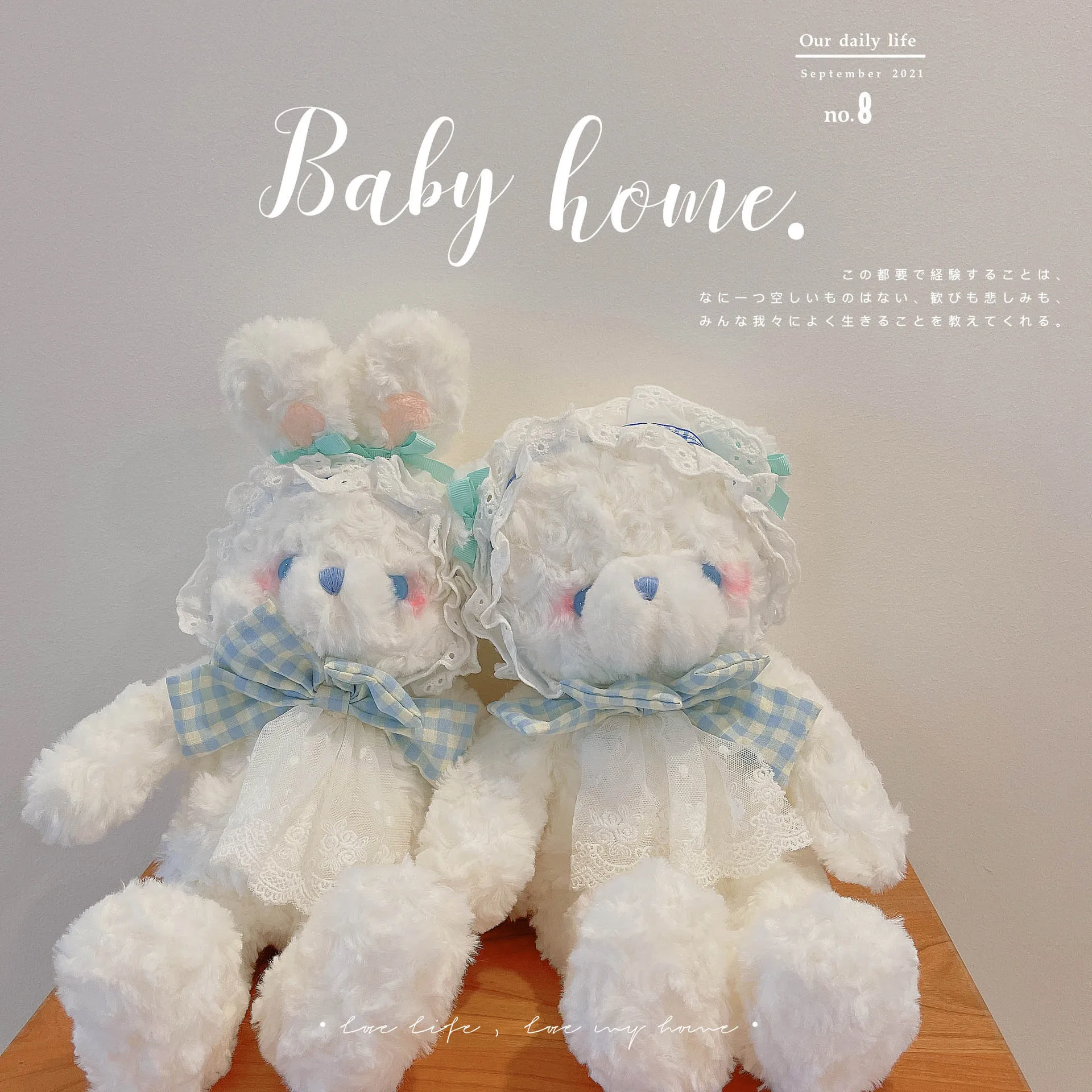 Coniglio peluche bambola giocattolo stili Lolita bambola orso peluche coniglietto morbido giocattoli per bambini ragazze compleanno regalo di natale