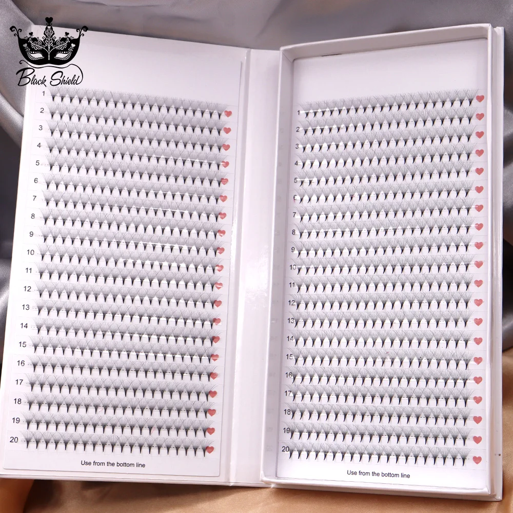 XXL Mega Trays Handmade Eyelash Premade Narrow Volume Fan Ultra Dark Pointy Base Promade Fans Eyelash Extensions Supplies