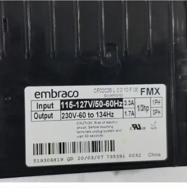 

Embraco compressor control board 115-127V/50-60Hz refrigerator EM VEM EG VES
