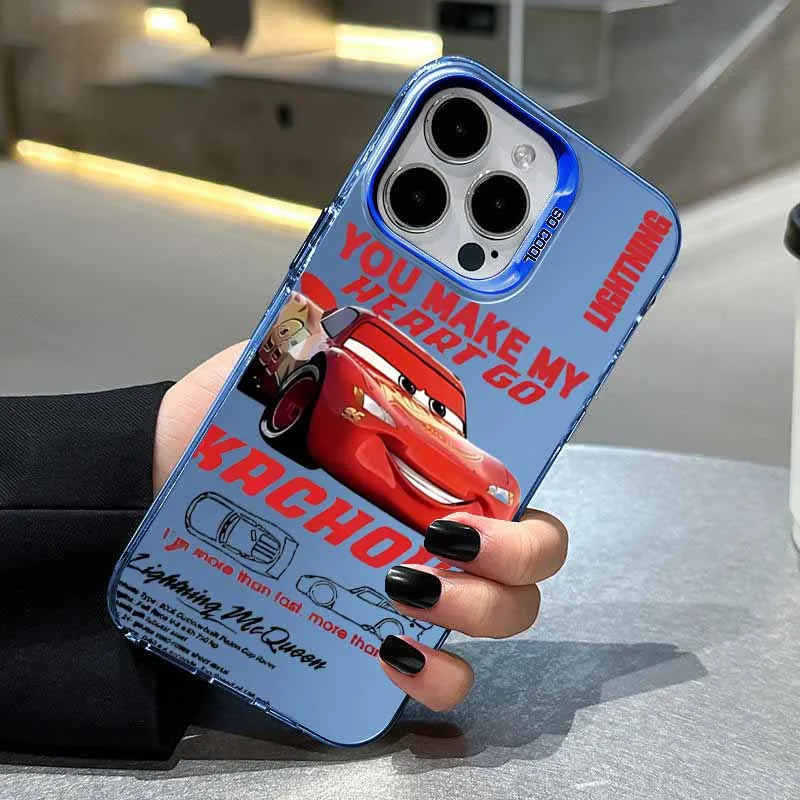 Saetta McQueen 95 Auto Copertura di Moda Per Apple iPhone 17 16E 16 15 14 13 12 mini Pro Max Plus Colorata Fonda Cassa Del Telefono Capa