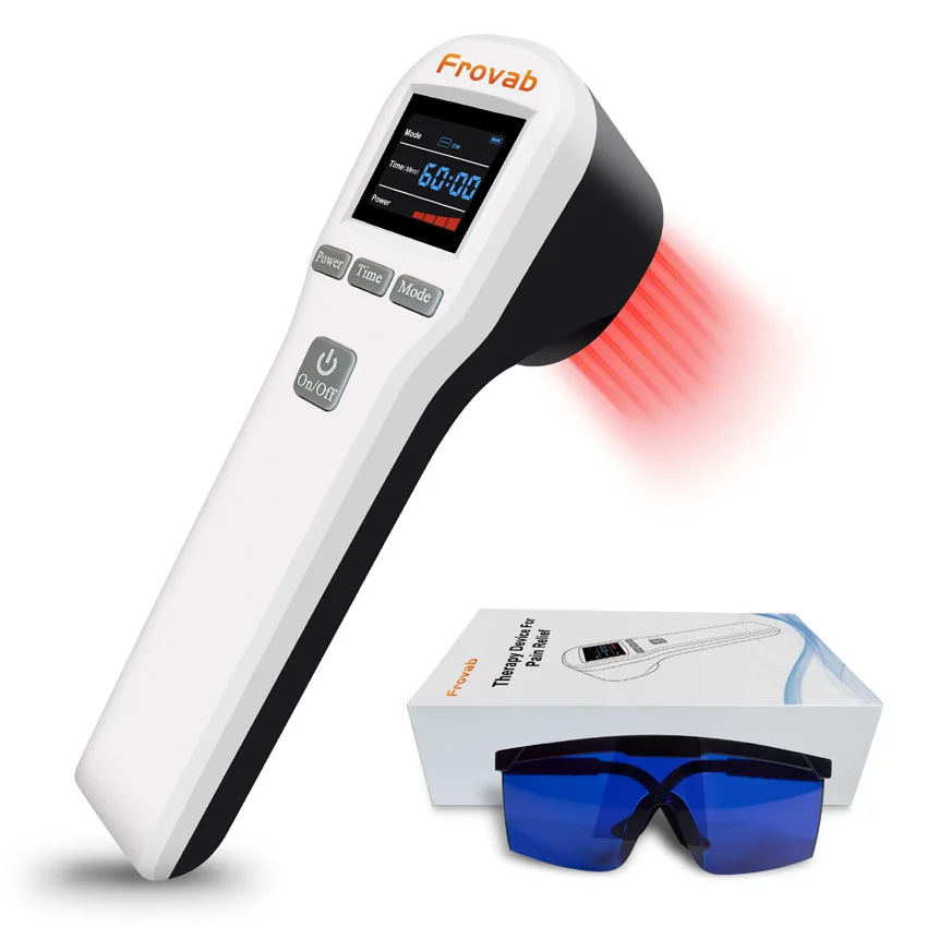 

Frovab Red Light Therapy Vet Device for Pets 16*650nm 6*808nm Laser Diodes Cold Laser Therapy for Body Pain Relief Wound Healing