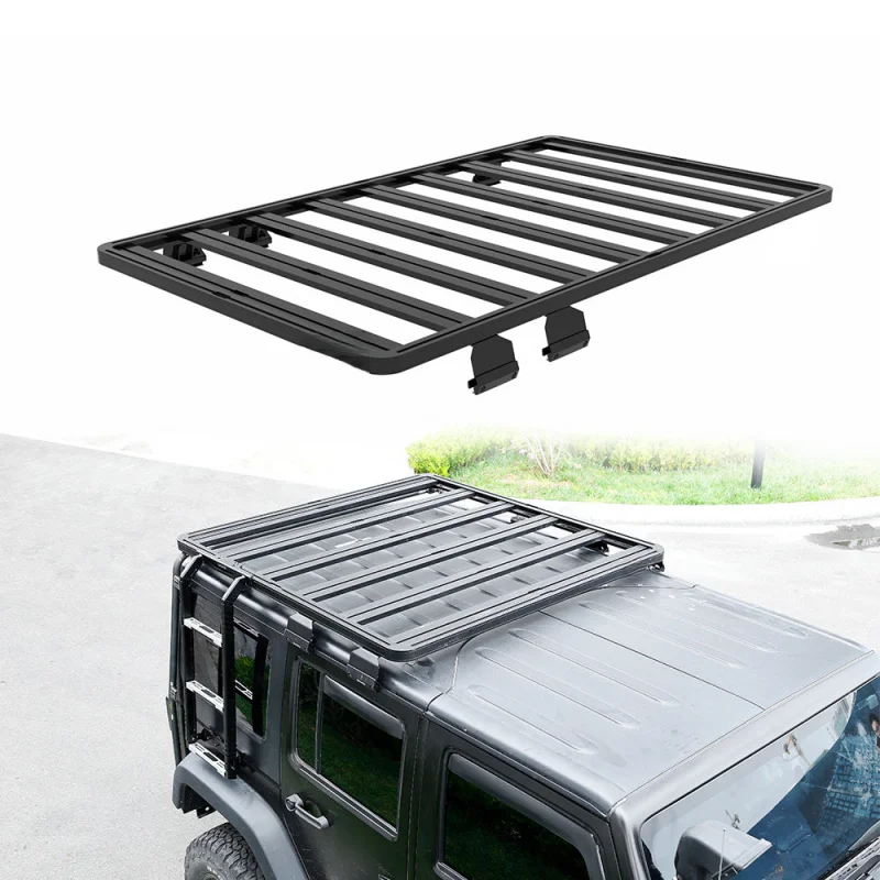 Black 200kg Load Capacity Durable Aluminum Alloy Stainless Steel Roof Rack Electrophoresis + Powder Coating