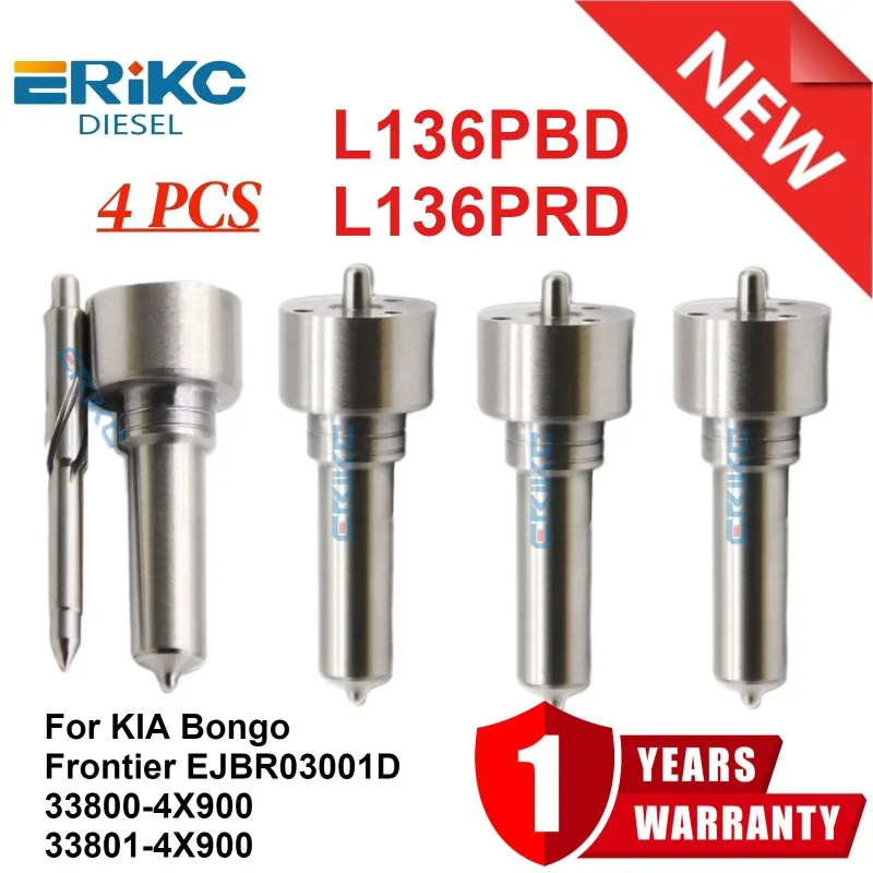 

4pcs Diesel Fuel Injector Nozzle L136PBD L136PRD L136 PBD for KIA Bongo Frontier EJBR03001D 33800-4X900 33801-4X900