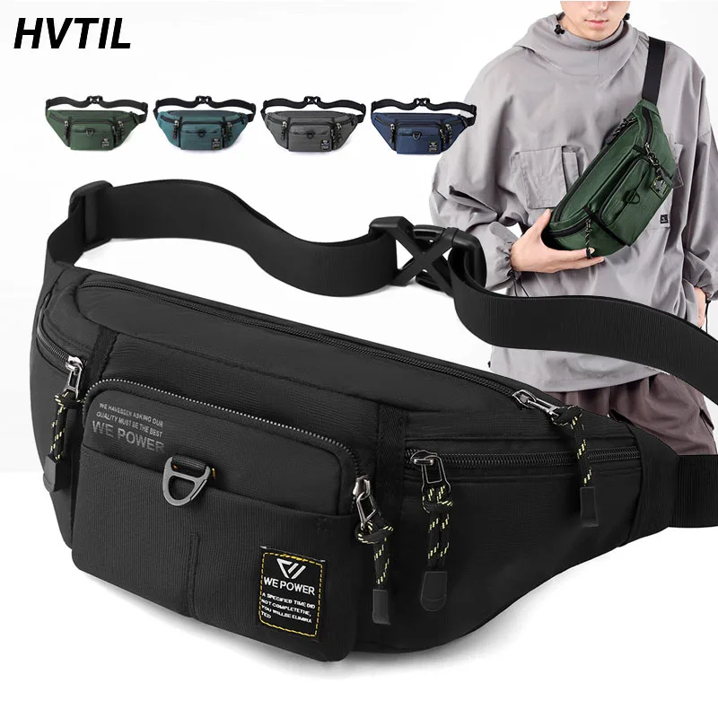 

HVTIL New Men Ultra Thin Anti-Theft Shoulder Chest Bag Boy Small Waist Bag For Travel Sport Male Youth Large Capacity Fanny Pack