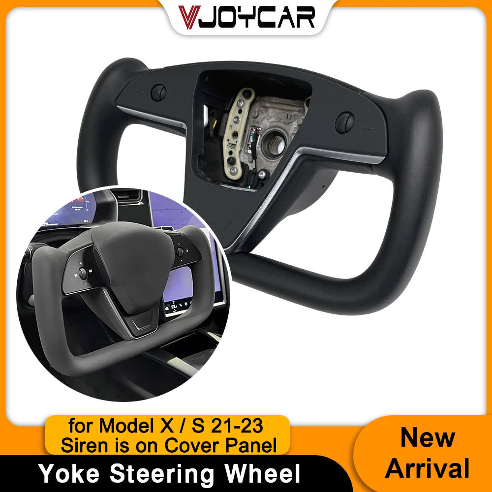 

Vjoycar Yoke Racing Handle for Tesla Model X Model S 2021-2023 Heating Steering Wheel Modification Car Interior Nappa Craft