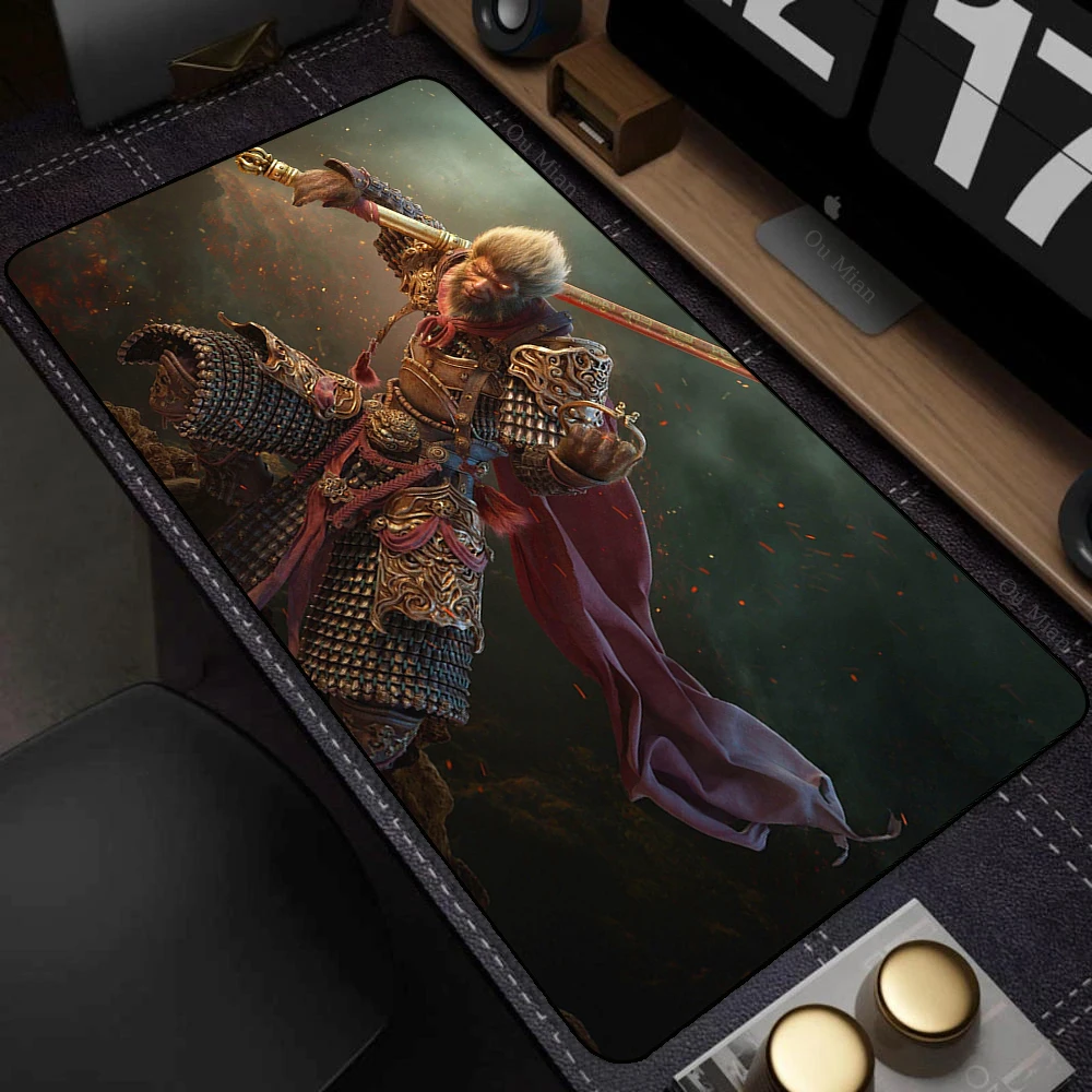Black Myth Wukong Gaming Accessories Mouse Pad Computer Laptop Gamer Extended pad Large Anime Mousepad Rubber Keyboard Table Mat