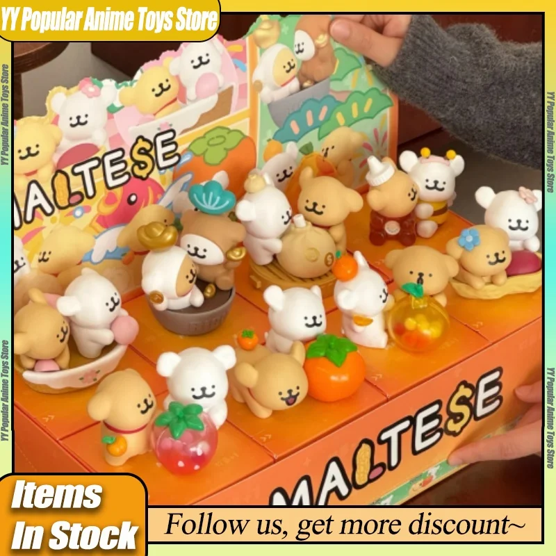 Caja misteriosa Maltese auténtica de buena suerte, Año Nuevo, colección exquisita y encantadora de Pvc, juguetes de decoración para el hogar, regalo del Día de San Valentín