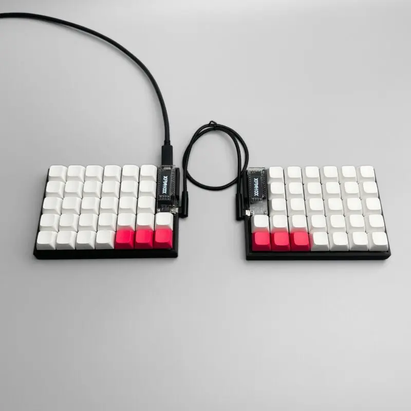 FelixKeeb MX Ortholinear Split Keyboard dengan Layar OLED QMK/VIAL RP2040 Helix Hotswap 64key Wired Single Mode Ortho Keyboards