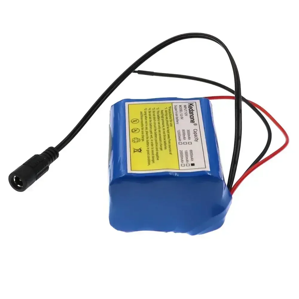 12V 3000mAh 6800mAh 12000mAh 20000mAh 18650 Battery Rechargeable Lithium Battery Pack With 12.6V Charger + Bms Protection Board