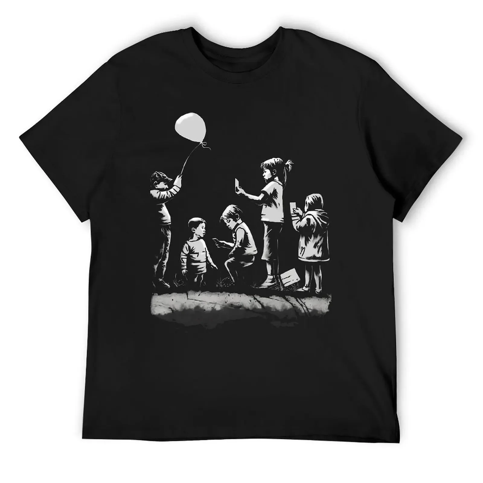 Connected Childhood Banksy StyleClassic T Crewneck T-shirt Sports Tees Funny Graphic Humor Fitness Eur Size 2025 New