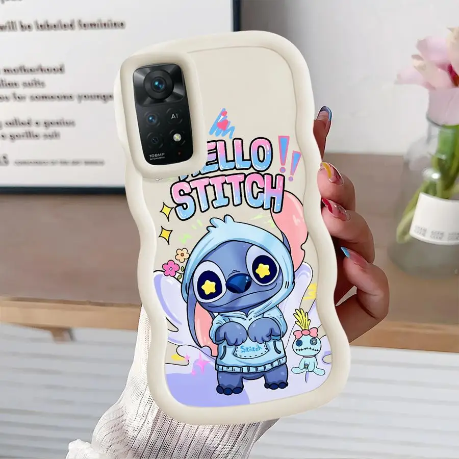Soft Phone Cover Case for Xiaomi Redmi Note 12 11 Pro 10 Lite 10s 14 13 Plus 11 9s Disney Stitch Pooh