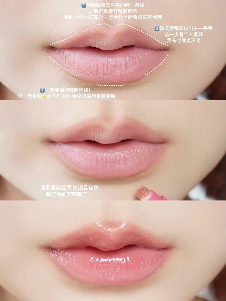 Gracebabi Mist Doodle Lip Liner Matita labbra a doppia testa Copertura duratura impermeabile Base per rossetto colorato