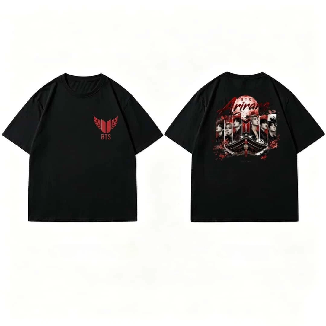 Kpop Jungkook BTS Seven Korea Idol Fan Magazine Vintage Retro Edgy Cool Graphic Art Print Oversized Short Sleeve Streetwear Top