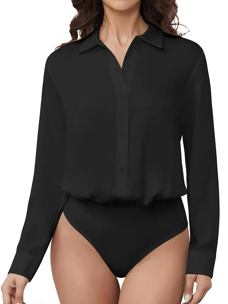 

Свободный длинный комбинезон Sve irt для женщин, повседневный однотонный комбинезон Ele Wind, полиэстер китайского производства