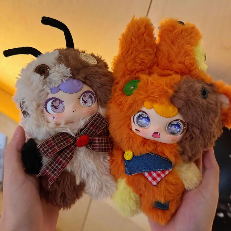 

Zaza Bb Patch Town Vinyl Plush Blind Box Cute Bag Pendant Doll Trendy Toy Double Quicksand Eye Pop With 360-Degree Rotating Eyes