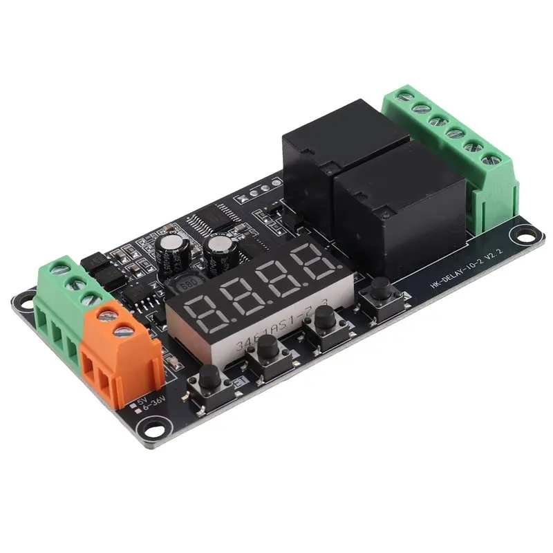 AWAH No Communication DC6-36V Power Supply 2-Channel Industrial-Grade Multifunctional Time Delay Relay Module, DC5V Output